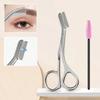 3Pcs Stainless High Quality Eyebrow Trimming Tool With Eyebrow Comb&Trimmer Eyebrow Scissors.Perfect Tools For Trimming