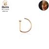 10PCS G23 Titanium D Shape Fake Nose Piercing ASTM F136 20G Nose Ring Hoop Septum Rings Sexy Women Body Jewelry Nariz Stud