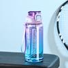 Water Bottle Gradual Change Transparent Sports Water Cup Summer Large Capacity Space Cup with Lid Student Water Bottle Portable Large Kettle