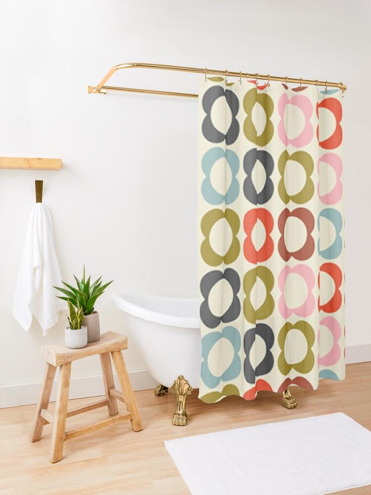 Orla Kiely Multi Stem Colorful Fabric Shower Curtain Bathroom Curtain Curtains Bathroom Curtains