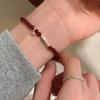 VENTFILLE 925 Sterling Silve Red Agate Bracelet for Women Flower Pendant Lucky Bead Originality Jewelry Gift Dropshipping