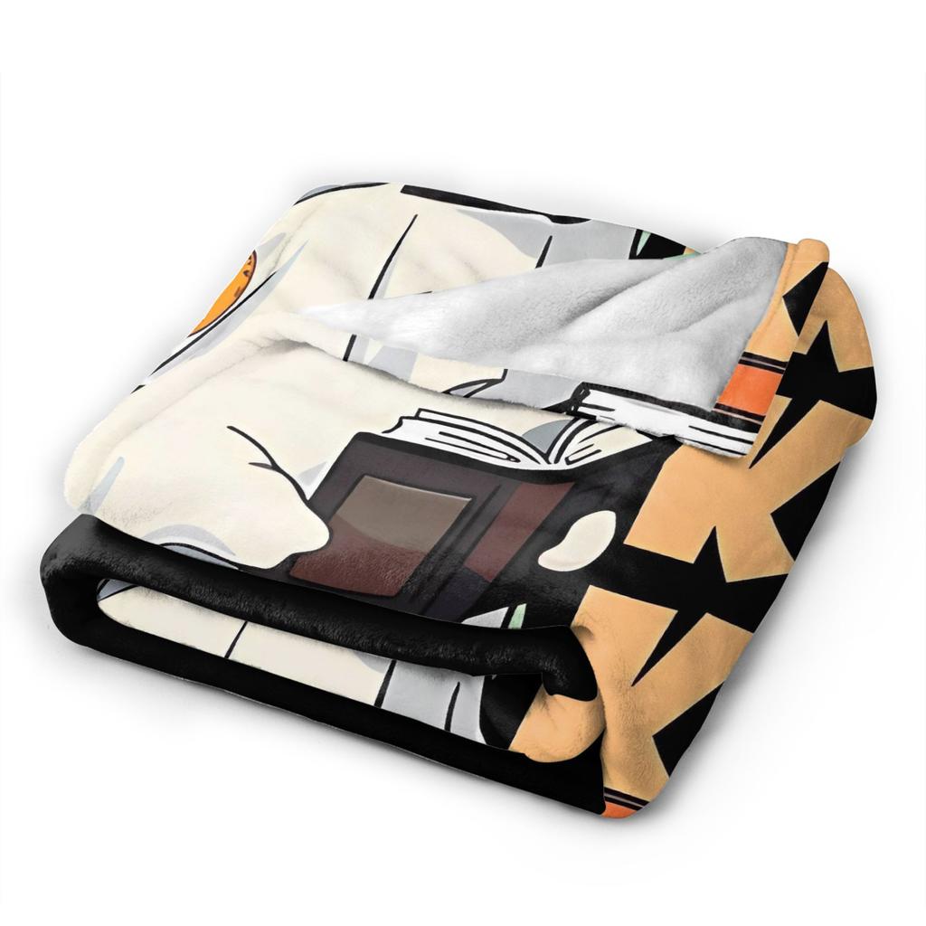 Ghost Reading Blanket Quality Warm Soft 2025 New Halloween Throw Blanket Winter Kid Adult Couch Chair Sofa Bed Fashion Bedspread