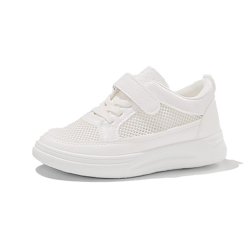 Kids White Mesh Sneakers 2026 Breathable Lightweight Casual Shoes With Unisex