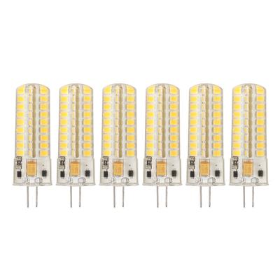 6 ks G4 LED žárovka 700LM 7W 72LED 360stupňové osvětlení Silikonová G4 žárovka pro stropní světlo nástěnné světlo