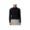 Saucony Stand Collar Long Sleeve Solid T-Shirt Men Tops Black SC2240129B-BK01
