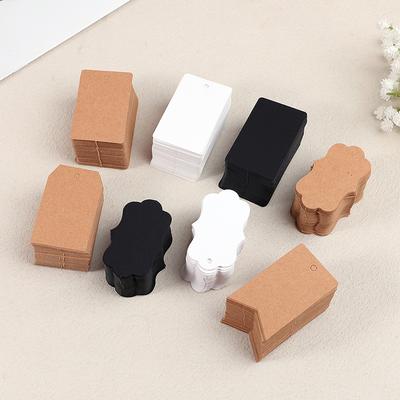 100 stuks 5*3cm Kraftpapier Labels met Touwtjes Bruiloft Verjaardagsfeest DIY Cadeau Hanglabels Kerst Cadeaubox Tas Fles Decoratie