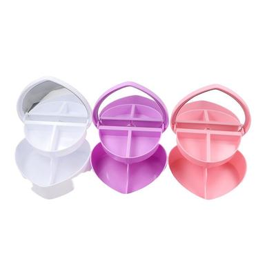 Storage Organizer Case Make Up Desktop Cosmetic Organizer Heart-shaped Jewelry  Box Sundries Container Girls Makeup Storage Box