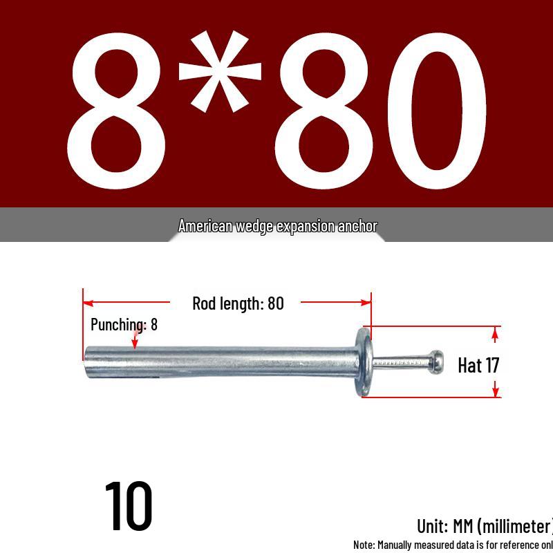 Aluminum Rivet Insert for Gantry Frame with Expansion Bolt and Wall Plug