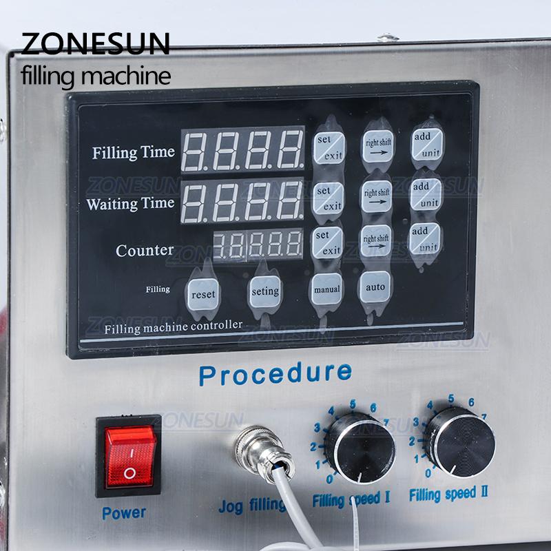 ZONESUN ZS-GZD1 Double Head 30-17000ML Semi Automatic Filling Machine Laundry Cooking Oil Hand Sanitizer Liquid Bottle Filling Machine