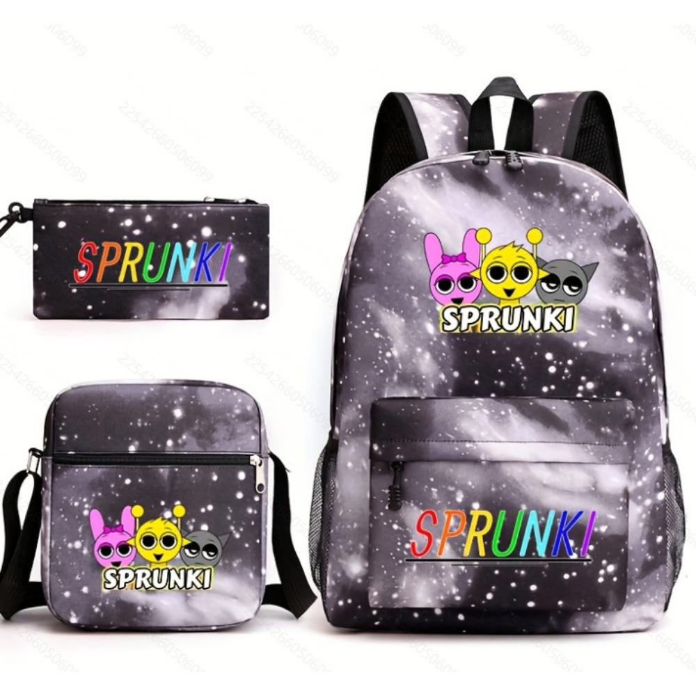 Rhythm Box Peripheral Elementary School Bag Large Capacity Starry Sky Backpack Three-piece Set