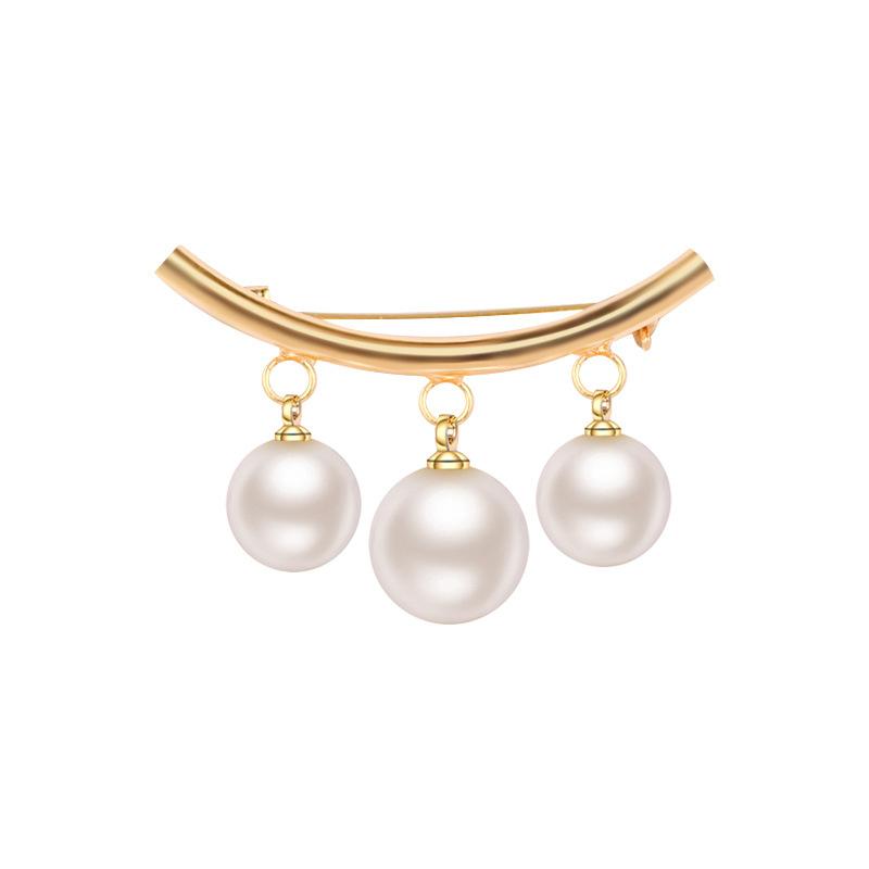 

Имитация жемчуга декольте декоративная брошь женская анти-легкая кофточка для свитера корсаж булавка пряжка фиксированная одежда с аксессуарами золотой