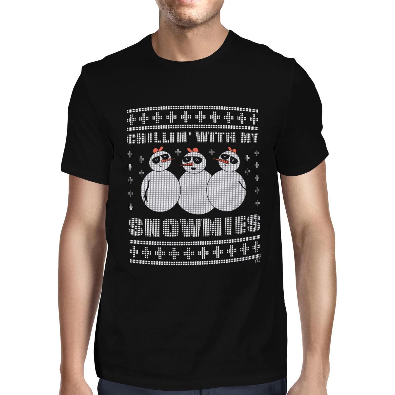1Tee Mens Chillin with my Snowmies T-Shirt XXXL
