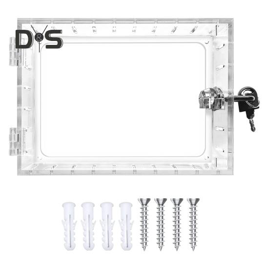 

1 комплект, прозрачный замок для термостата с ключом, простая установка, универсальный пластиковый защитный чехол для термостата, офисные принадлежности чистый