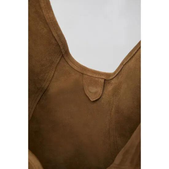 Knotted layer bag(Suede caramel)