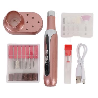 Nail Drill Machine Kit Portable Electric Nail File Set Nail Tools 0-15000rpm Rechargeable Nail