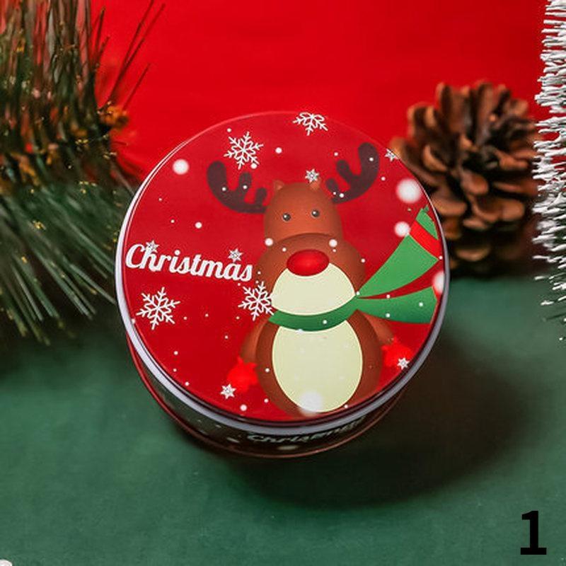Christmas Candy Box Packaging Creative Christmas Iron Box Round Ball Tinplate Fruit Box Holiday Gift Packaging Boxes Wholesale