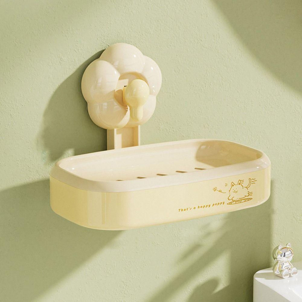 Flower Soap Holder No Punching Soap Storage Shelf  for Bathroom Kitchen Organizer