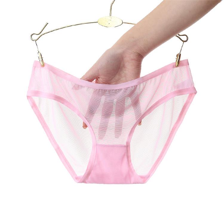 Low-Rise Transparent Mesh Triangle Panties - Hot & Sexy Japanese Cute Women's Underwear, New Seamless European & American Style (1533)