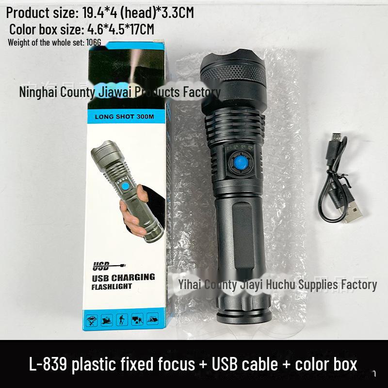 "Rechargeable Mini LED Flashlight with Strong Beam, Portable Side Light for Outdoor and Home Use"