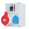 CEE Wall Socket Power Distributor Box 5P 32A 16A Main Switch IP44 Waterproof for Building