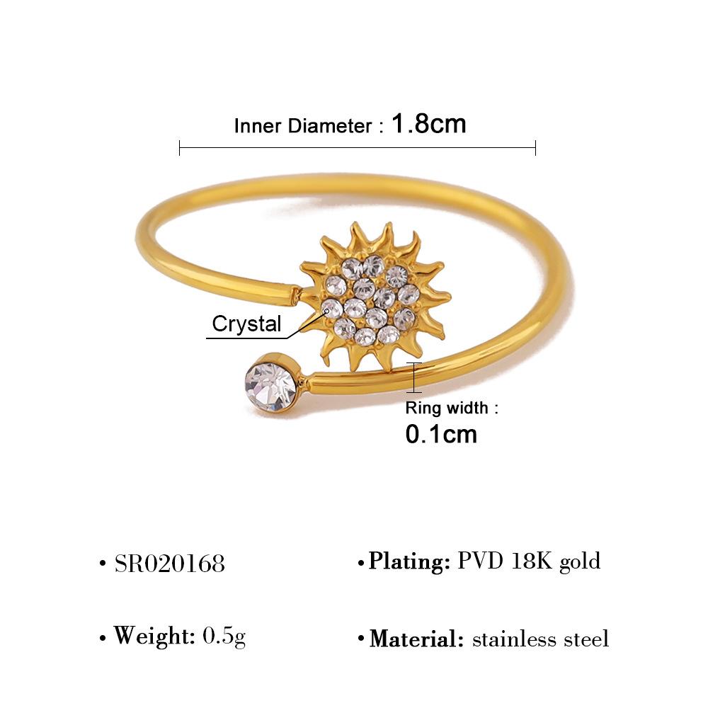 Wind Titanium Steel Mango Love Ring Plated with 18K Gold Non-fading Diamond-encrusted Zircon Ring Women s Ring