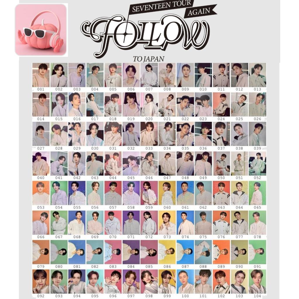 SEVENTEEN FOLLOW JAPAN TOUR AGAIN FOTO KARTE OFFIZIELL Merchandise