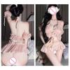 New Sexy Lingerie Women's Sexy Lace Camisole Hip Hugging Skirt Nightgown Uniform Temptation Three-point Pajamas