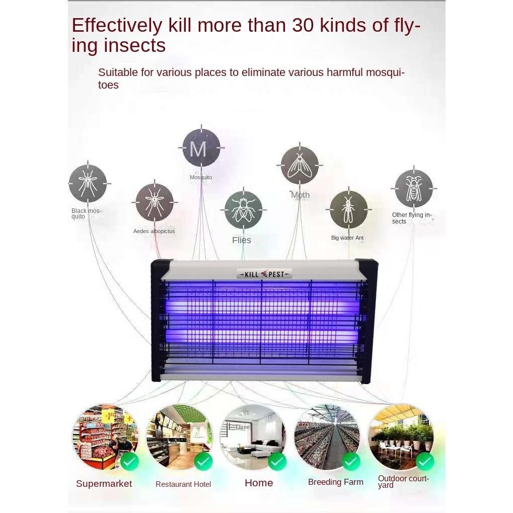20/30/40W Electric Insect Killer Blue Light Pest Fly Traps Mosquito Lamp Household Electric Shock Mosquito Killing Device