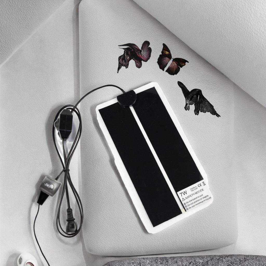 Silicone Solid Winter Heat Mats Reptile Dog Brooder Incubator Heating Pads Temperature Controller Rectangle Black Customized