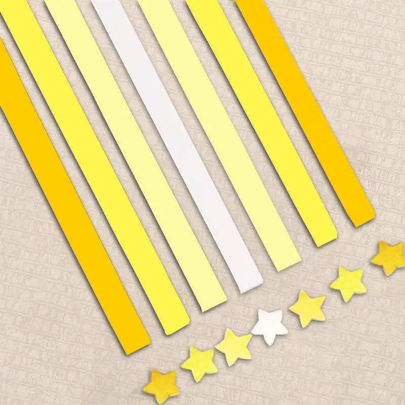 

540 листов полосок бумаги для оригами звезд, бумага для складывания, разноцветная двухсторонняя, бумага для оригами Счастливая звезда , сделай сам, ручное искусство, сделай украшение для дома