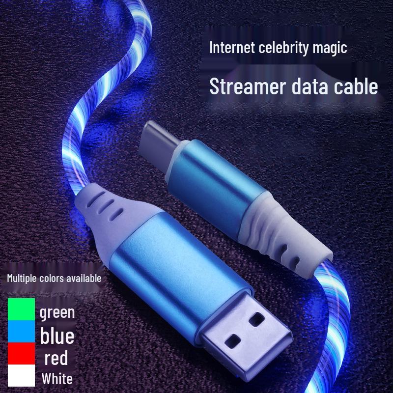 Luminous Glowing Fast-Charge Type-C Cable for Android, Huawei, Xiaomi Devices