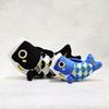 Auspicious May Dolls, Set of 2 Carp, Black and Blue Carp, Parent and Child, Plush Toy, for First Festival, Indoor Use, Side Display