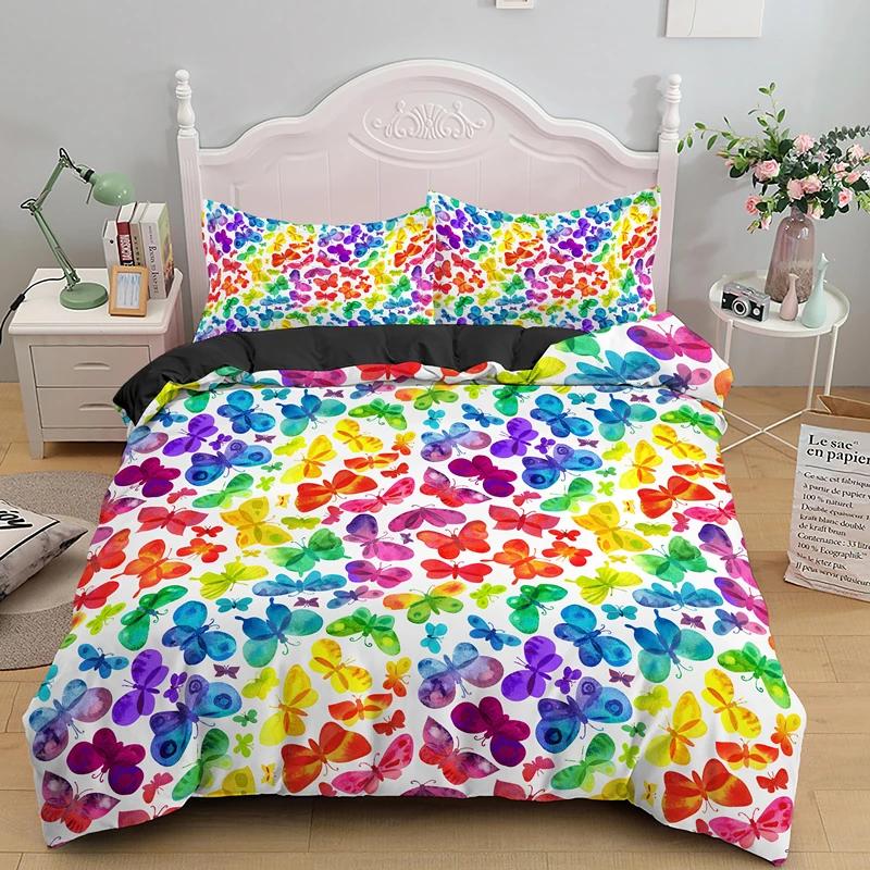 Tropical Botanical Leaves King Queen Duvet Cover Green Palm Leaves Polyester Bedding Set for Kids Teens Adults with Pillowcase