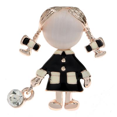 New Cute Beautiful Girl Brooch Enamel Pin
