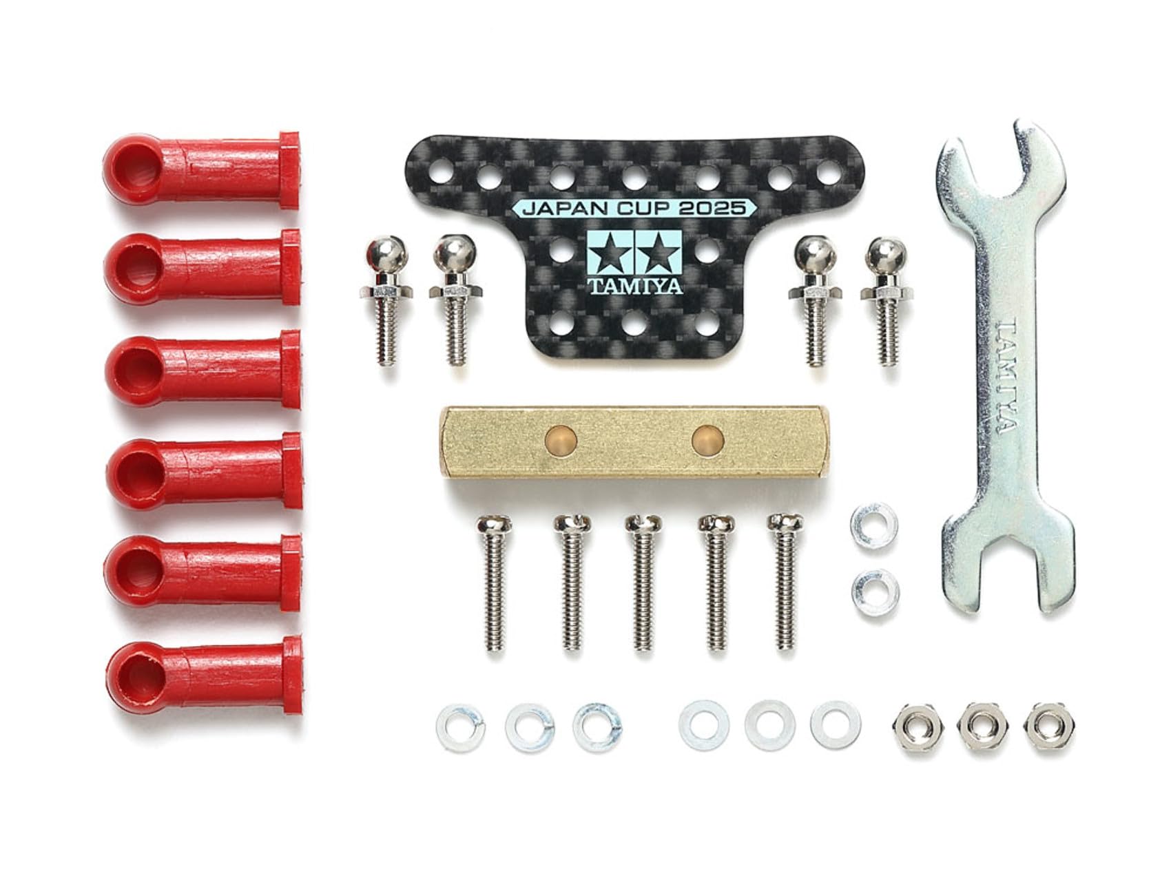 Tamiya Mini 4WD Limited Edition HG Ball Link Mass Damper 2025 Plastic Model Kit 95180 (Square/Carbon P) J-CUP