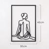 Modern Simple Abstract Female Line Decoration Background Wall Living Room Wall Decoration Hanging Painting Metal Material
