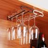Modern Metal Wall Mounted Wine Glass Rack Space Saving Hanging Storage Under Cabinet Simple Installs For Kitchen Decors