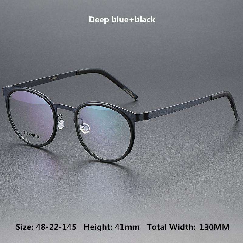 Dänisches Design Optische Brillenbügel Herren 9704 Luxusmarke Reines Titan Brillenbügel Damen Korrektionsbrille Lesebrille