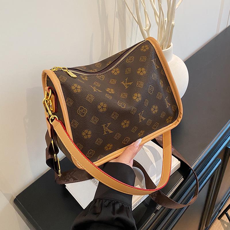 Women s 2025 Commuter Crossbody: Large Capacity Luxury Floral Shoulder Bag 25x10x20 cm хаки