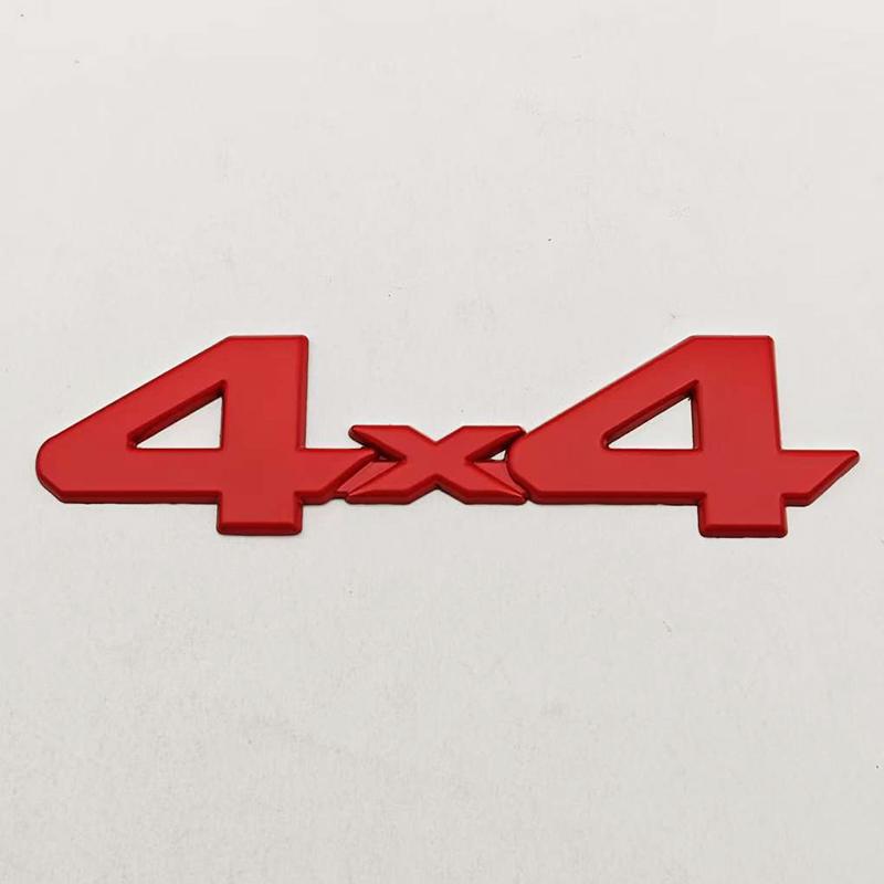 

3D Metal Red Chrome Black Logo 4X4 Emblem Letters Decals Car Rear Trunk Badge For Toyota Tundra 4x4 Sticker Adhesive Accessories