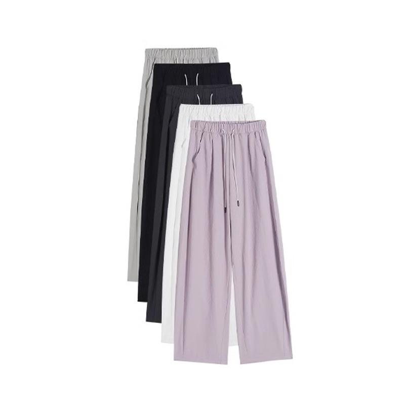 Ice Silk Quick-drying Scimitar Pants Women's Summer Thin New Texture Casual Yamamoto Loose Sickle Wide-leg Pants