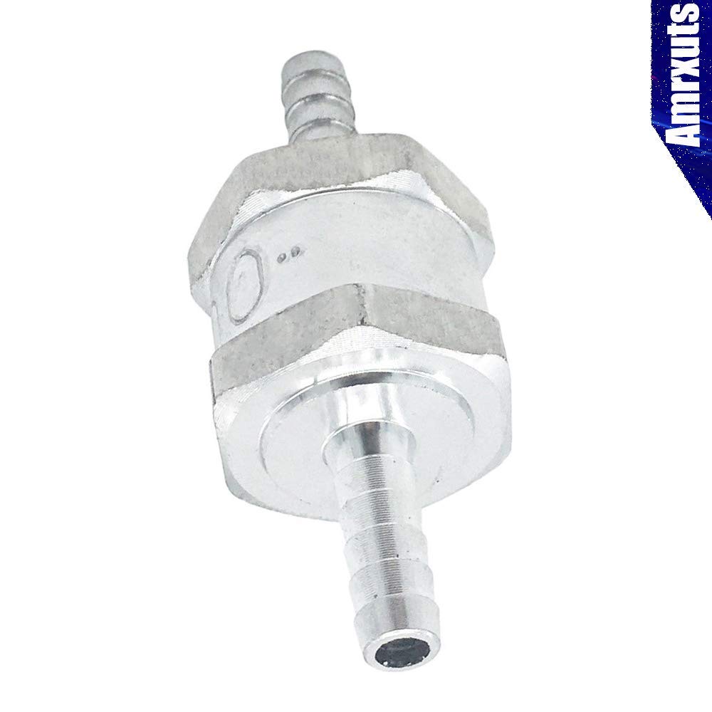 Amrxuts 6mm 6mm 1/4 Fuel Non Return One Way Check Valve Gasoline Diesel Fuel
