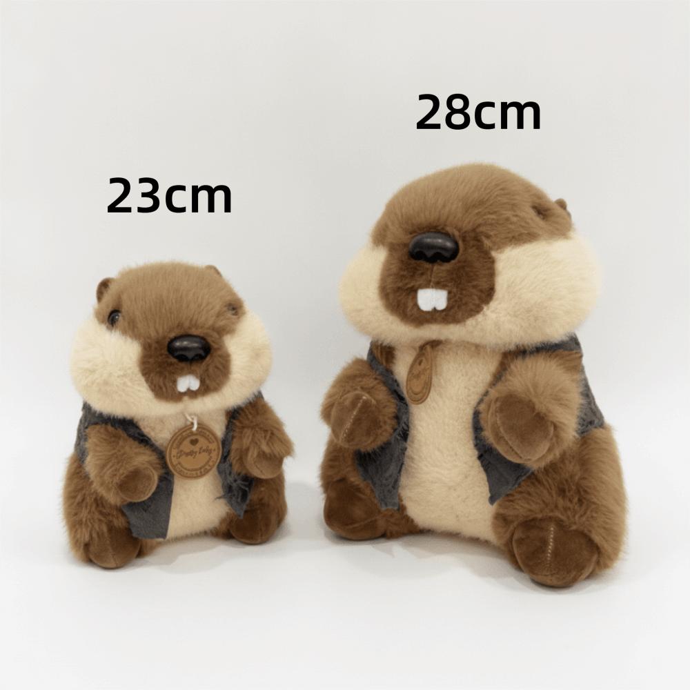 Soft Vest Groundhog Plush Doll Popular Vest Marmot Plush Doll Marmot Plush Toy Home Decor
