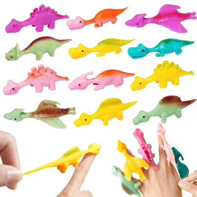 Finger-Shooting-Dinosaurier Klebriger Gummi Dino Ostern Lustige Scherzgeschenke Partygeschenke Eierfüller für Kinder Jungen Mädchen