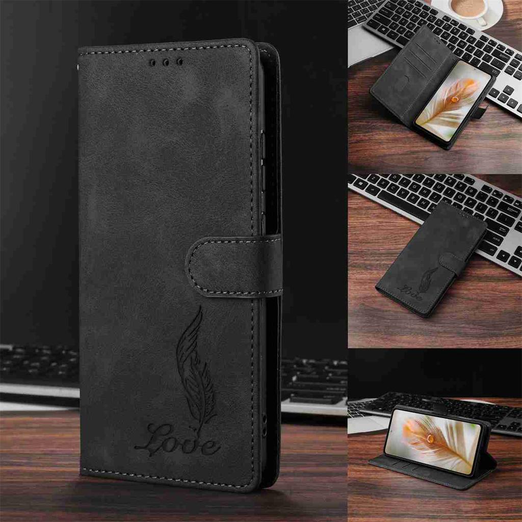 Quill Pen Embossed Pattern Flip Card Design Wallet Case for Redmi Note 14/Note 12/13C/14C/Xiaomi 14T,Xiaomi 11T,13 Lite,Mi 11 Lite,Poco X6...(8-Color)