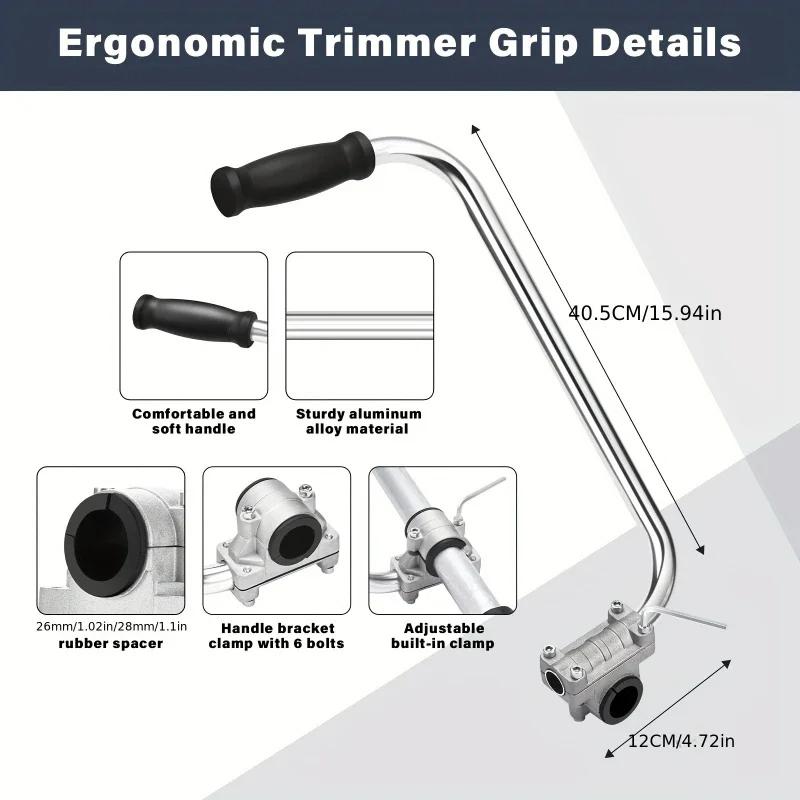Trimmer Handle - Ergonomic Trimmer Grip Weeder Trimmer Handle Lawn Trimmer Handle For Lawn Care Trimmer Handle For Weed Whacker
