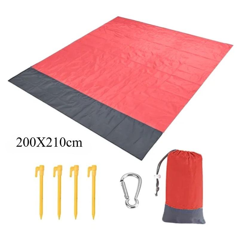 200x210cm Waterproof Pocket Beach Mat Folding Camping Sand Free Blanket Mattress Portable Lightweight Mat Outdoor Picnic Mat