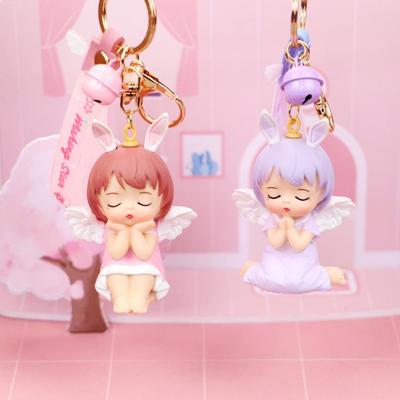Anne Cute Cartoon Girl Keychain with Bell - Student Bag or Car Pendant, Qixi Festival Gift
