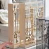 Portable Jewelry Storage Box Earring Display Stand Plastic Organizing Boxes Necklace Ring Organizer Women Jewellery Holder Gift