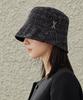Bajal Va Studded Tweed Drop Bucket Hat Black